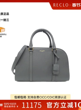 中古YSL圣罗兰女包A级95新655008 16R0W Bag灰色小牛皮斜挎包正品
