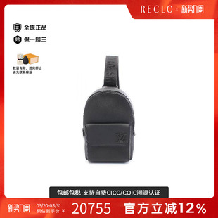 中古LV路易威登男包A级95新body bag随身包牛皮斜挎包黑色正品