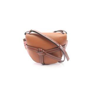 中古Loewe罗意威女包A级95新gate bag马鞍包牛皮斜挎包棕色