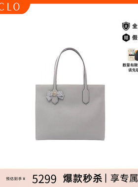 中古Gucci古驰女包A级95新Tote Bag托特包牛皮托特包灰色