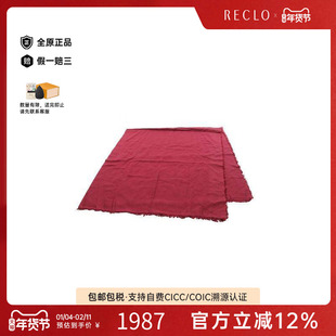 中古Fendi芬迪女A级95新Stall披肩围巾丝绸围巾/丝巾红色正品休闲