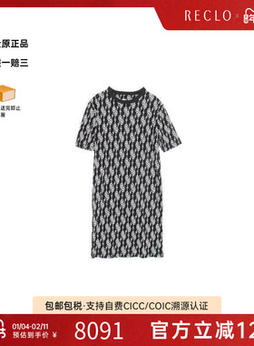 中古Hermes爱马仕女S级99新one piece连衣裙棉上衣黑色时尚RECLO