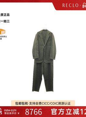中古Hermes爱马仕男A级95新set up套装帆布上衣灰色高级感RECLO