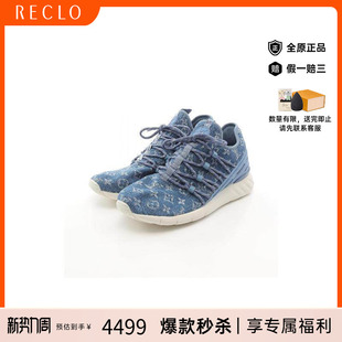 中古LV路易威登男B级9新sneakers运动鞋 蓝色复古RECLO 牛仔布鞋