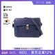 中古Prada普拉达男包B级9新Shoulder bag肩包牛皮斜挎包蓝色正品