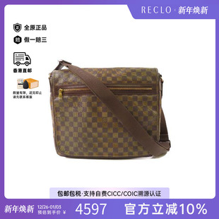 中古LV路易威登男包C级85新Shoulder 防水帆布斜挎包 bag肩包涂层