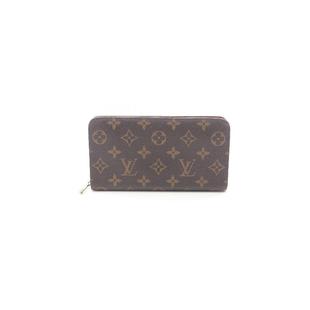 Monnaie涂层 中古LV路易威登女B级9新Porte 防水帆布长钱包棕色