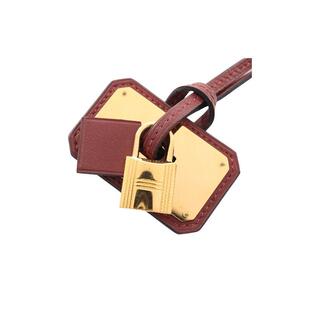 中古Hermes爱马仕女A级95新necklace项链牛皮项链红色