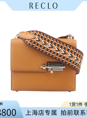 「9新」中古女包爱马仕VERROU附编织肩带山羊皮迷你斜挎包RECLO