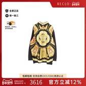 中古Hermes爱马仕女A级95新tops上衣丝绸上衣黑色复古欧美RECLO