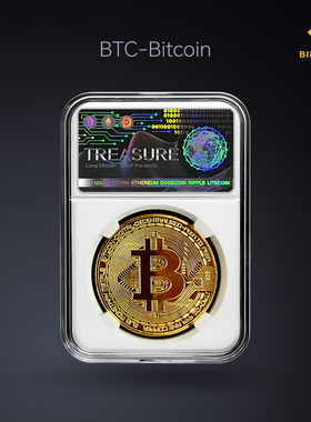 BTC比特B金币以太B虚拟币Bitcoin世界钱币硬币纪念币收藏创意礼物