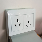 明装 空调热水器通用八孔插座86型明线16A三孔插座多功能五孔插座