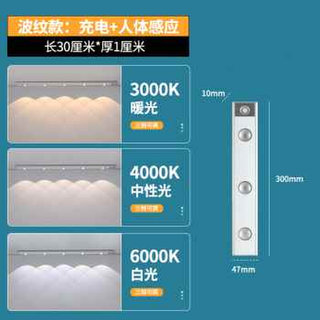 网红新品厨房充电式灯带LED灯条无A线人体感应自粘酒柜衣柜长条整