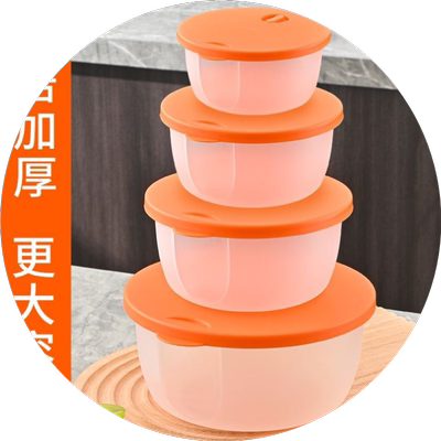塑料保鲜盒套装上班族饭盒带盖可加热微波炉专用泡面碗圆形便当盒