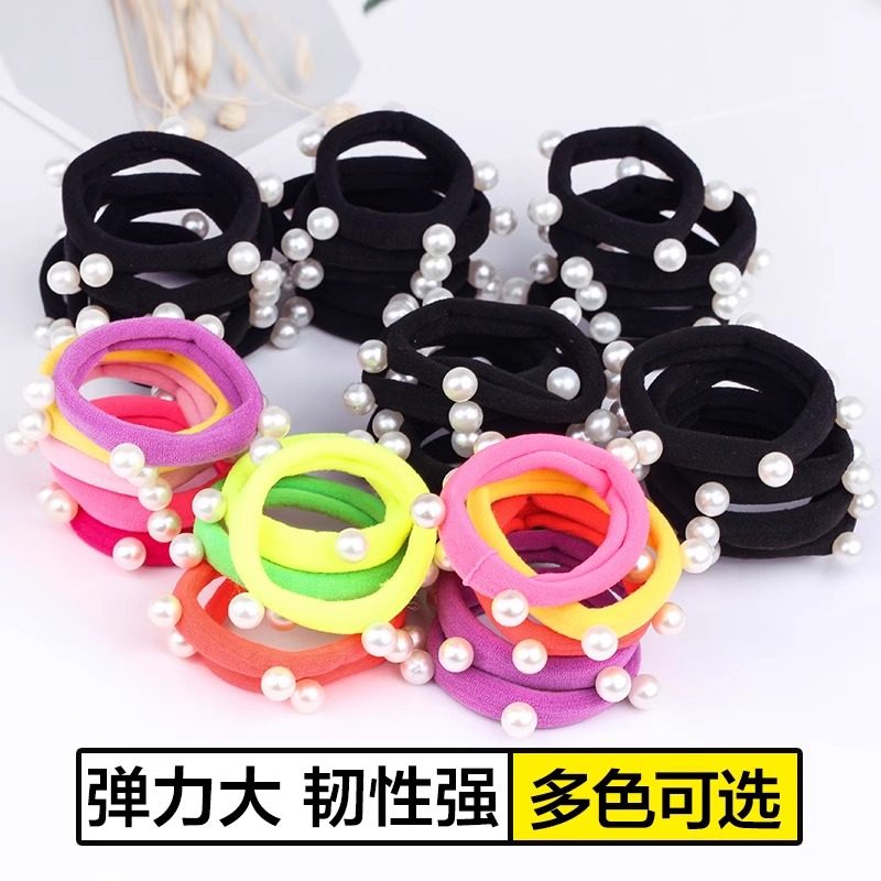 韩国珍珠无缝橡皮筋扎头发饰品