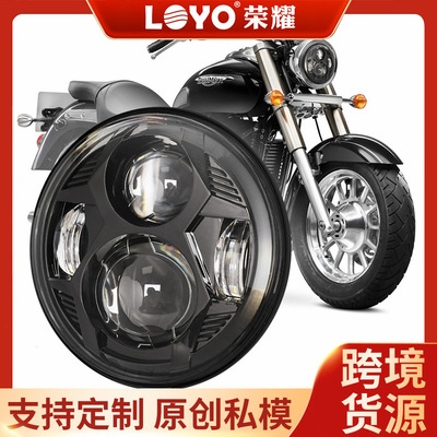 5.75寸哈雷大灯新款LED改装蜘蛛
