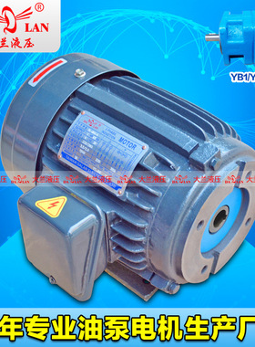 1HP2HP大兰DALAN液压内轴电机YB1油泵专用电机DL-802-4-0.75KW