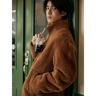 HOMME UNICA 尽释温暖随性_立领毛绒皮草夹克保暖宽 惊喜五折