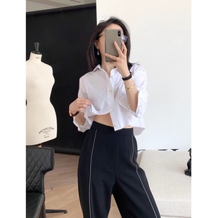 黄金比例_毛边剪裁短型防晒衬衫 UNICA 惊喜五折