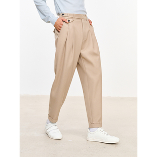 慵懒浪漫面料垂感西裤 HOMME UNICA 直筒宽松 惊喜五折