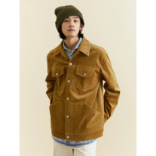 复古美式 HOMME UNICA 休闲街头style_弹力灯芯绒西装 惊喜五折