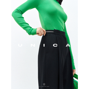 惊喜五折 饰版 UNICA 时髦金属装 型小脚精纺羊毛西裤 个性