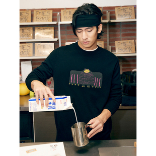 HOMME UNICA 定制艺术联名好运福福隐藏花重磅针织 惊喜五折