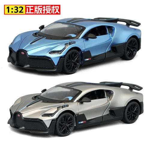 Rw1：32布加迪DIVO合金汽车模型仿真赛车摆件滑行玩具车带防尘罩