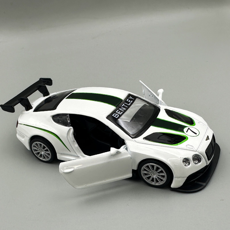 彩珀1:43宾利GT3合金汽车模型回力开门仿真跑车小号口袋车正版