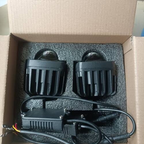 LED激光炮强光车灯黄白远近双光射灯摩托车12v60v聚光货车雾灯