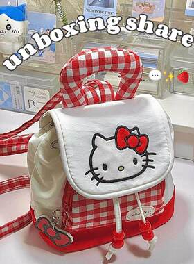 卡通小猫双肩包小型包女可爱猫迷你儿童包2025新款个性出街背包