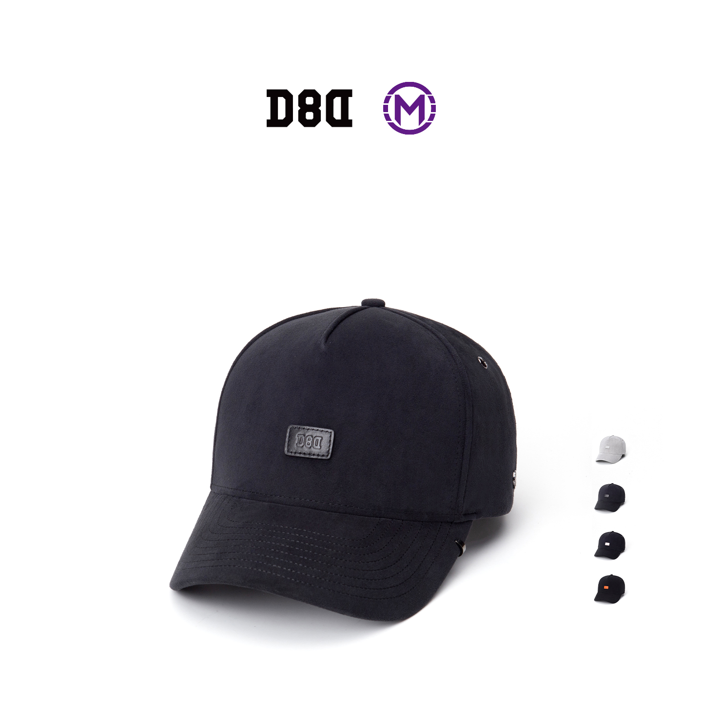 D8DB08超细纤维黑色棒球帽