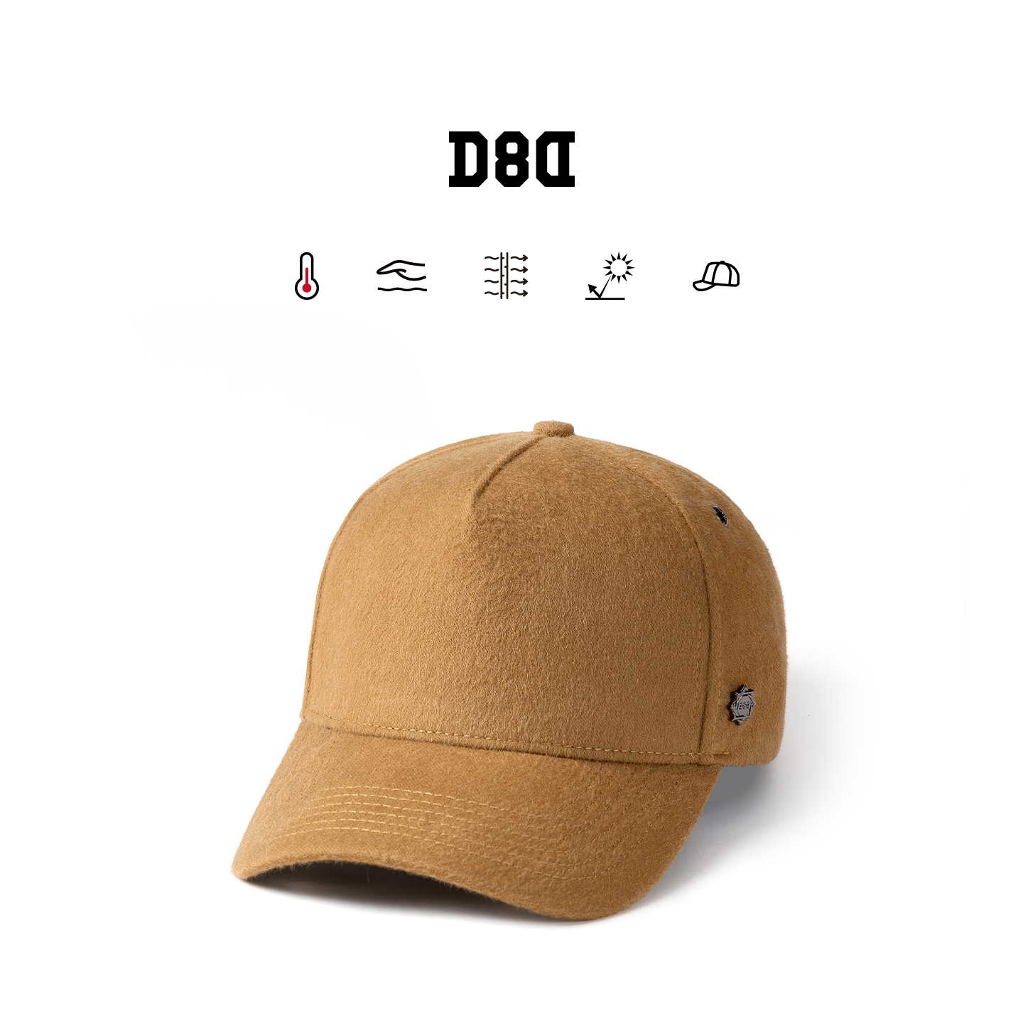 D8DB03卡奇色纯色秋冬棒球帽