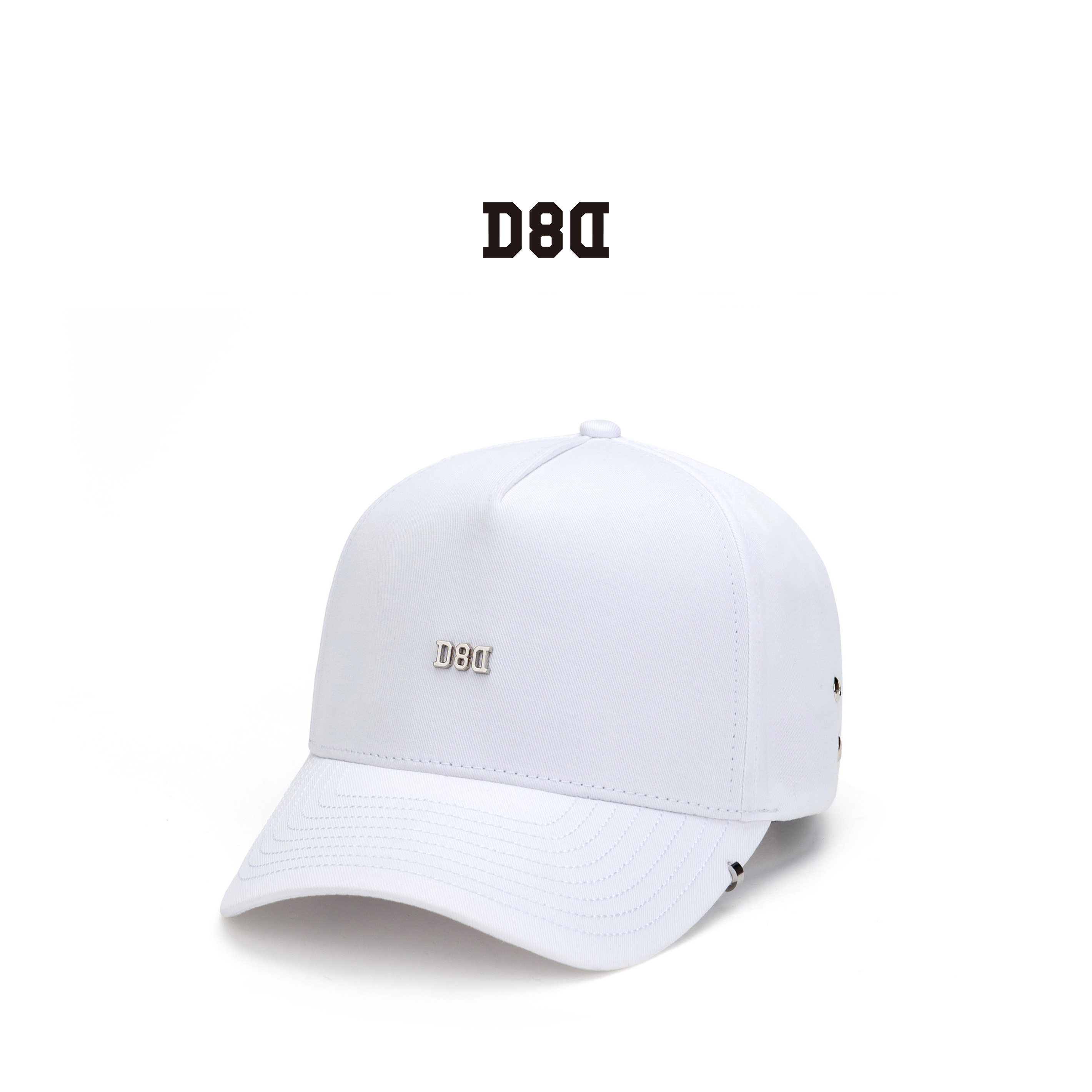 D8DB01白色棉高顶棒球帽