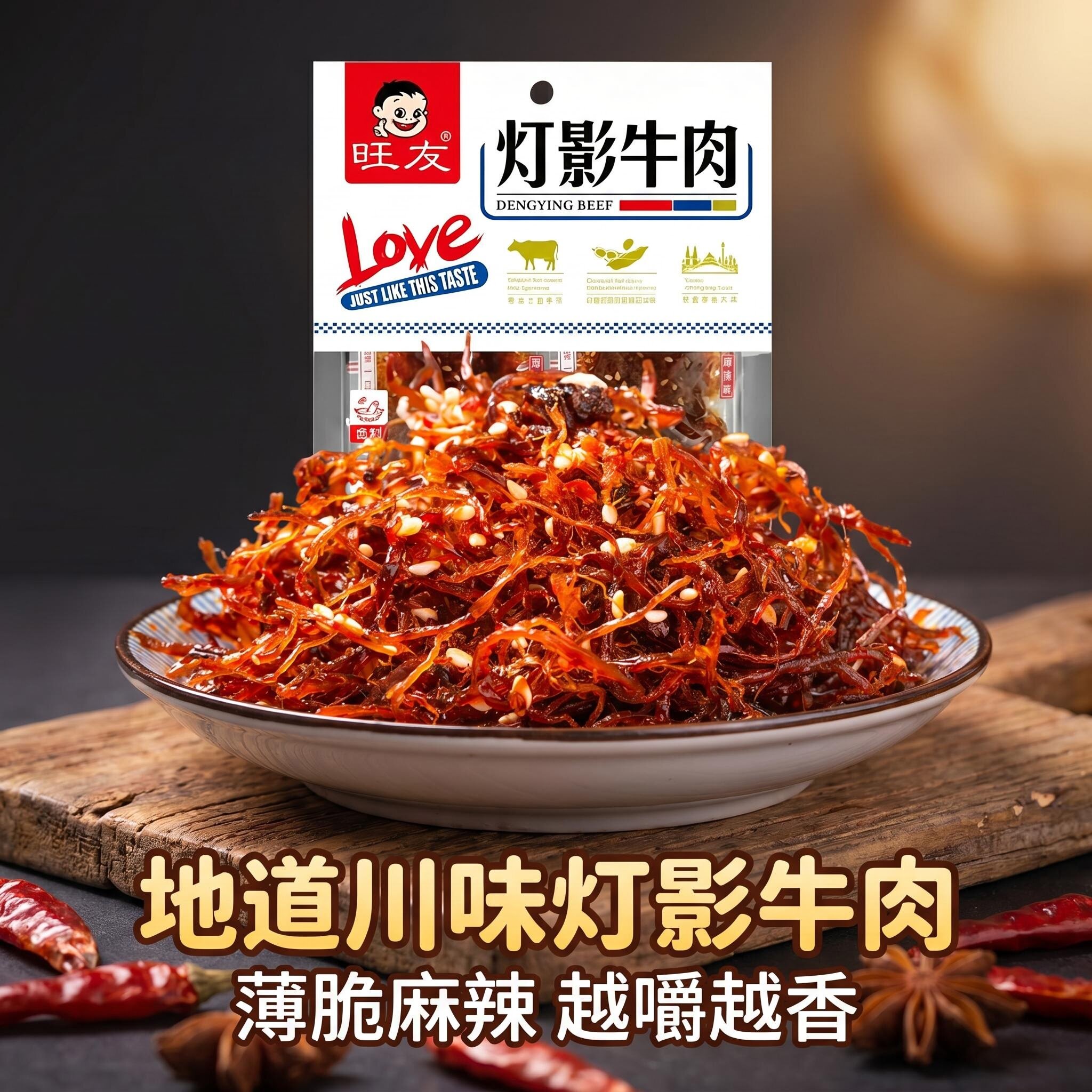 旺友灯影牛肉丝重庆特产休闲零食办公室辣味零食小吃独立小包装