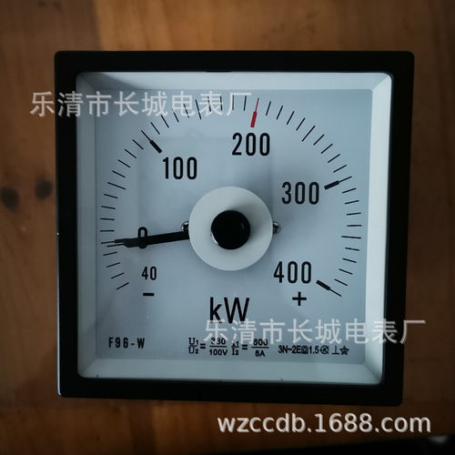 F96-W 40-400KW 600/5 380/100V 三相功率测量仪表 广角度