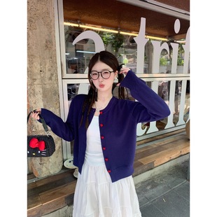 【一折专区】MAMMJUDX苏三三开衫女韩系秋季穿搭新款针织外套毛衣