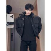 一折专区 MAMMJUDX年bomber轻骑兵服男款 春季 美式 飞行员夹克黑