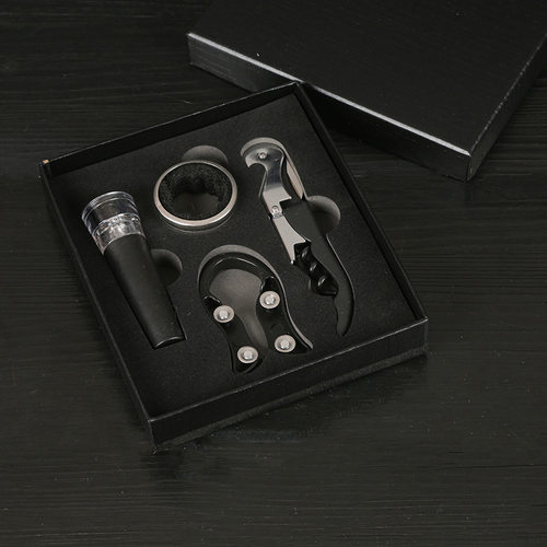 红酒开瓶器工具套装四件套纸盒套装葡萄酒开瓶器酒塞套装酒具套装