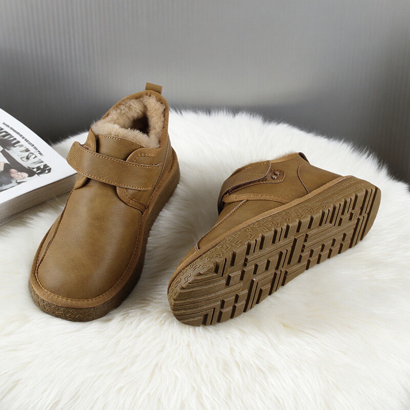 男士真皮全羊毛雪地靴2025冬新款