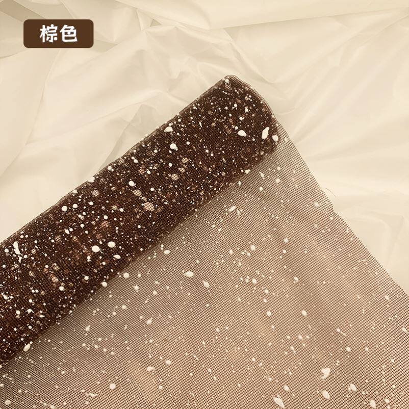 秋天环创雪点纱幼儿园环创美拉德花艺包装纸