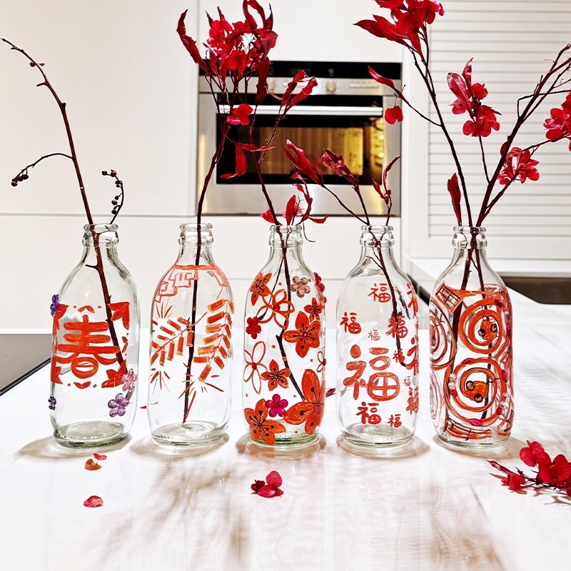 幼儿园新年玻璃瓶手工绘画diy材料包儿童亲子彩绘涂鸦漂流瓶,节庆用品/礼品,圣诞装饰品,淘宝优惠券,粉丝福利购,淘宝优惠卷