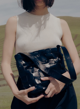 授权正品idee fixe小众设计轻奢通勤手工编织单肩大容量复古托特