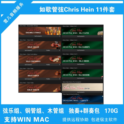 Chris Hein如歌管弦11件套独奏加群奏包交响音源编曲康泰克音色库