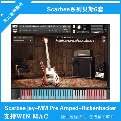 编曲bass音源Scarbee系列斯卡比贝斯Jay MM Pre康泰克音色PC MAC