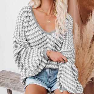 out lazy long pullover womens casual sweater hollow loose