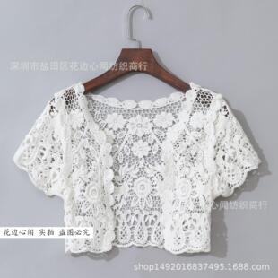 tassels floral open sheer womens cardigan lace front crop