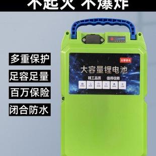 24V电动割草机锂电池48V大功率大容量采茶绿篱机水泵园林工具专用