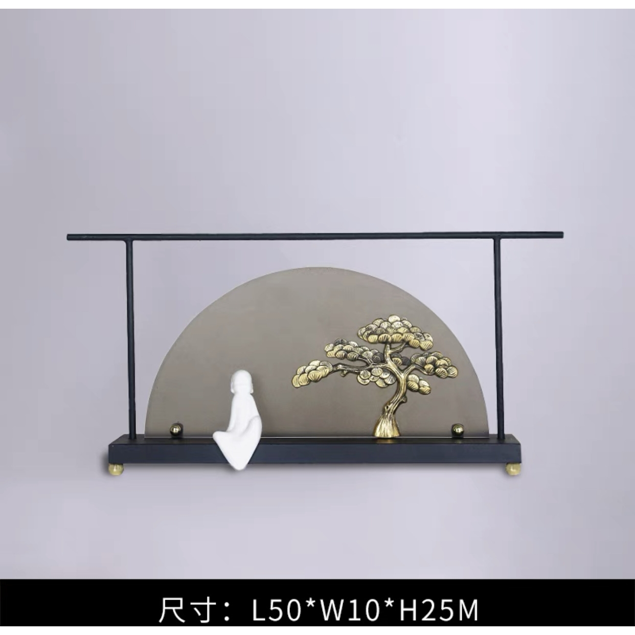 新中式禅意风景屏风摆件样板间书房玄关酒店博古架茶室家居软装饰