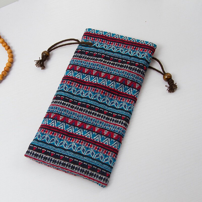 绒布抽绳束口袋民族风首饰手机收纳袋小布袋锦囊饰品袋文玩袋定制